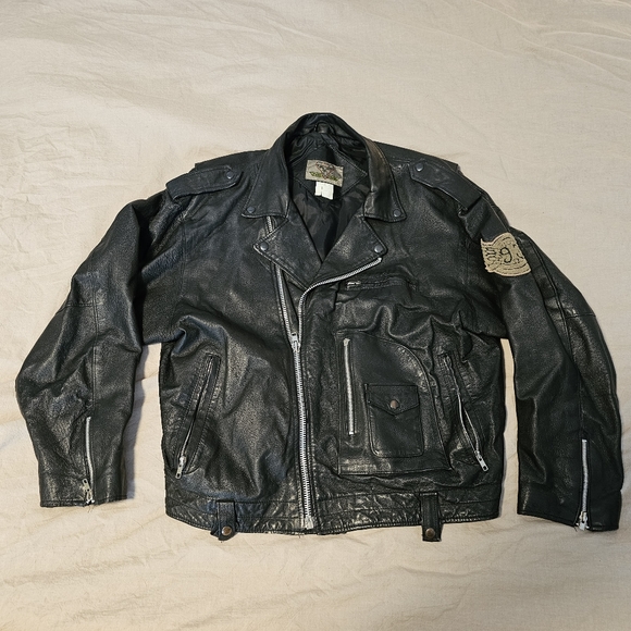 Vintage Leather biker jacket - Picture 6 of 8